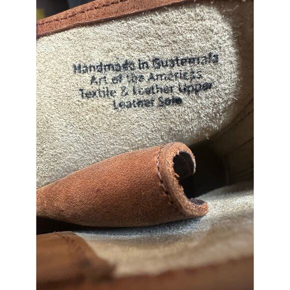 TEYSHA Custom Handmade Leather Tapestry Peace In The Streets Chelsea Boots 7.5 - Picture 5 of 6